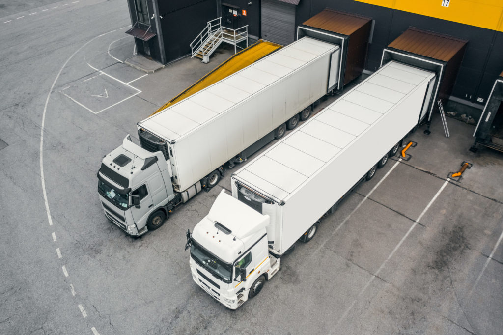 a large white toy truck